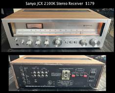 Sanyo JCX 2100K Stereo Receiver  $179.00